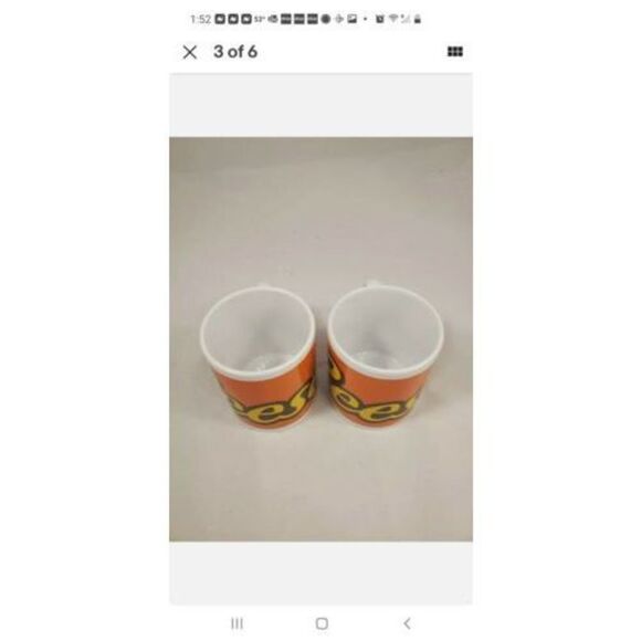 Reese's Peanut Butter Lot of 2 Gift Set 2 Ceramic Mugs Candy Collectors - Picture 7 of 7